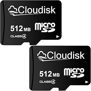 Cloudisk Small Capacity 2Pack 512MB(NOT GB) Micro SD Card with SD Adapter MicroSD Memory Card for Small Data, Files, Advertising or Promotion (Too Small for Any Videos)
