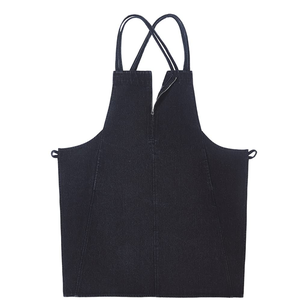 Tablier en jean noir SSDD taille M contre les taches d'atelier