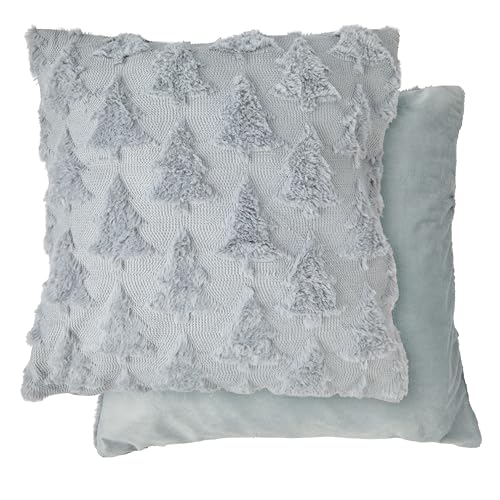 Emma Barclay Nyla Soft Touch Christmas Tree Cushion Cover (Silver grey)