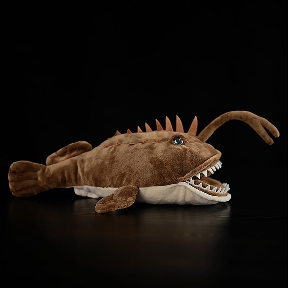 Realistic America Angler Fish Plush Stuffed Animal Toy - Handmade Ocean Creature with Premium Soft Fabric for Home Decor