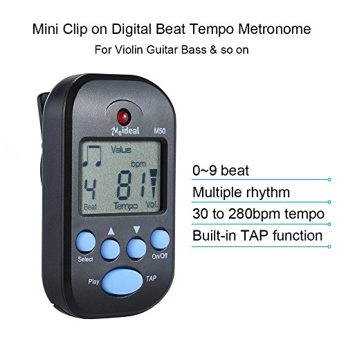 Professional Clip em Digital Beat Tempo Metronome LCD Screen Lightweight & Mini para violino Guitar