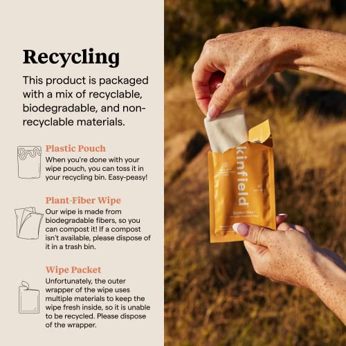 image for Kinfield Golden Hour Wipes - Natural, Long-Lasting Insect Repellent fo