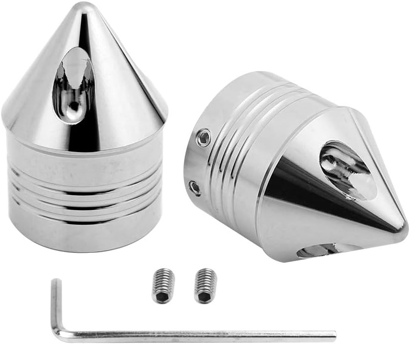 Front Axle Nut Cover Fits for Harley Touring Softail Sportster | CNC Aluminum Motorcycle Axle Nut Cap for Road King Street Glide Electra Glide Iron 883 Fat Boy 2002-2024
