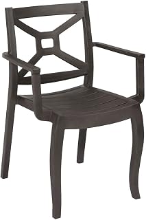 BrackenStyle Zeus Garden Patio Dining Stacking Arm Chair (Anthracite)