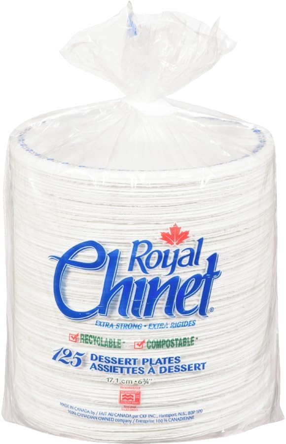 Chinet Plates Generic Royal Chinet Paper Plates, (125 Count) for Birthday Parties ...