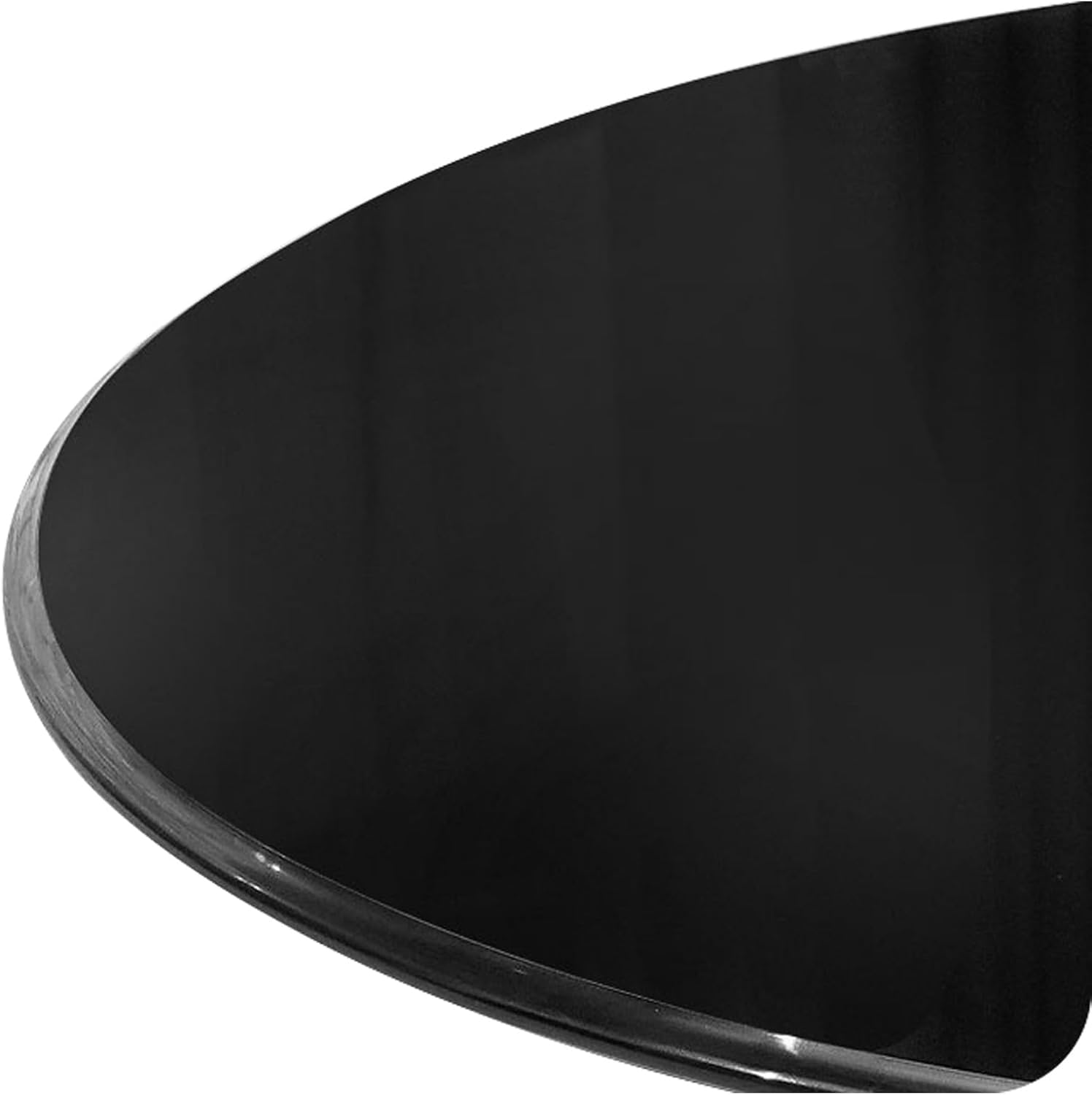 Round Tempered Glass Table Top Blak - Glass and Mirror Furniture Replacement Parts, Round Glass Table Top Dining Table, Coffee Table, Office Desk(7OCM (28IN))