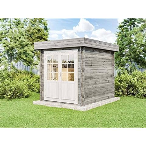 Alpholz Gerätehaus Cuxhaven-28 B aus Massiv-Holz | Gartenhaus mit 28 mm Wandstärke | Garten Holzhaus inklusive Montagematerial | Geräteschuppen Größe: 250 x 320 cm Cover