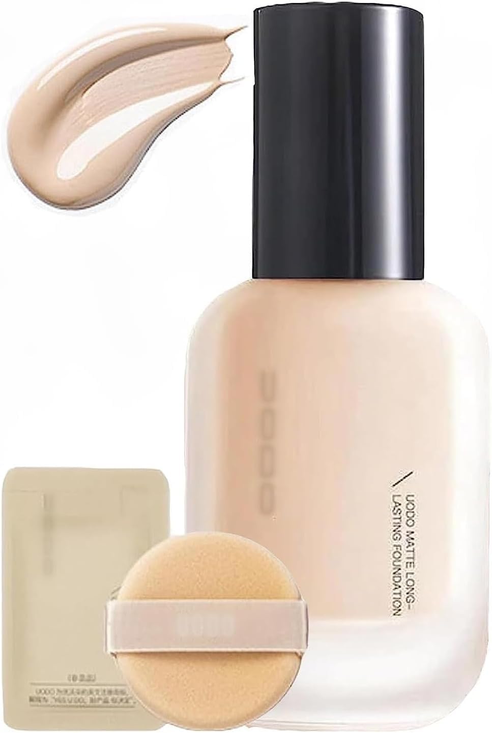 Base de Maquillaje Hidratante Ligera y de Larga Duración UO-DO - Hidratante, a prueba de agua, acabado mate para todo tipo de piel (C01 Natural, Control de Grasa)