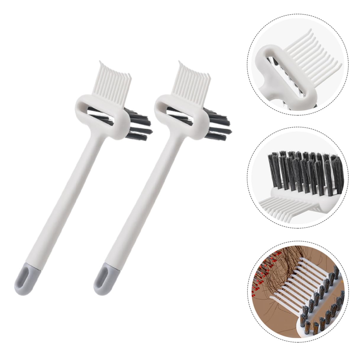 FOMIYES 2Pcs Comb Cleaning Brush Set Hair Brush Cleaner Tool for Home and Salon Use Ergonomic Handle and Debris
