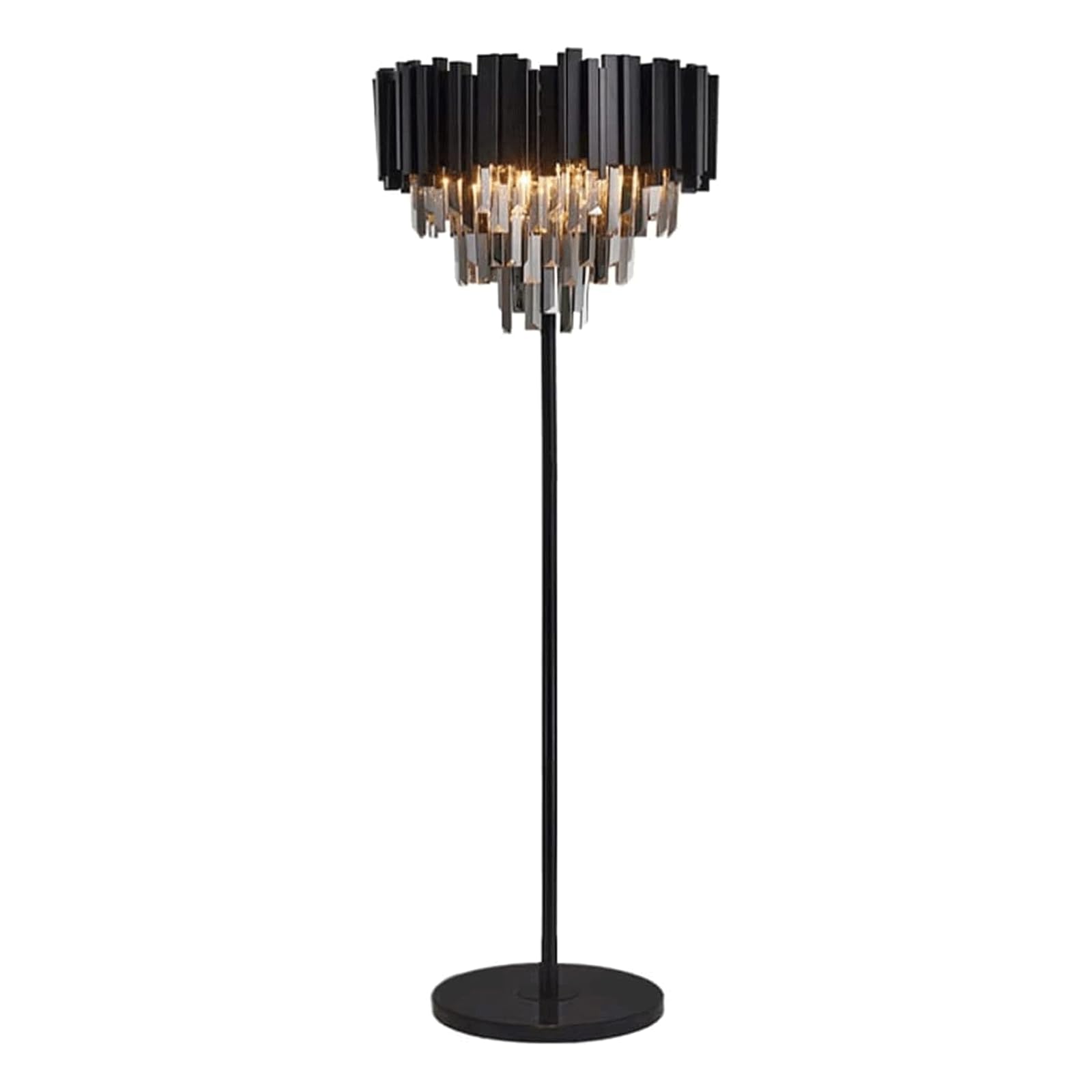 Lampa stojąca 66,9 inch staande lamp moderne vloerlamp met kristallen kap en marmeren voet vloerleeslamp voetschakelaar hoge paallamp idealny wybór