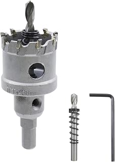 1-27/64"/36mm Carbide Tipped Hole Saw Metal Steel Hole Cutter Hole Opener for Cutting Stainless Steel and Alloy