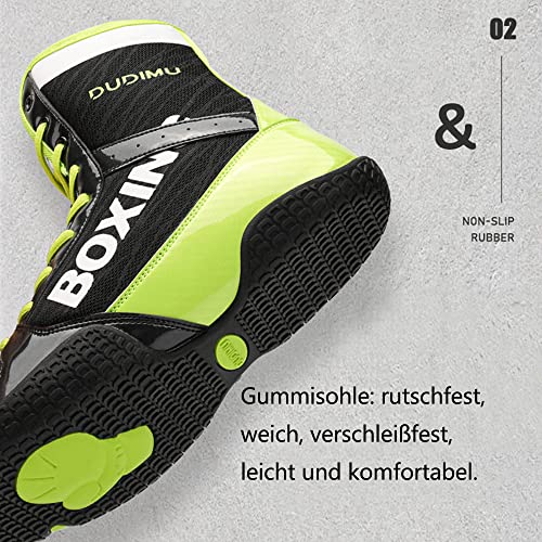 Foto von Adoff Unisex Boxschuhe Männer ma'am Kniebeugenschuhe Ringerschuhe Jugend Muay Thai Taekwondo Boxen Trainingsschuhe Kampfsportschuhe AtmungsaktivGroße (41,schwarz rot)