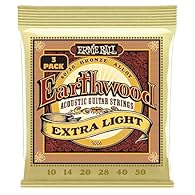 Includes 3 individually wrapped sets. Bright, balanced tone with excellent projection and clarity. Extra Light gauge is ideal for players who want less string tension for easier play across the fretboard. Wound strings are 80% copper, 20% zinc wire w...