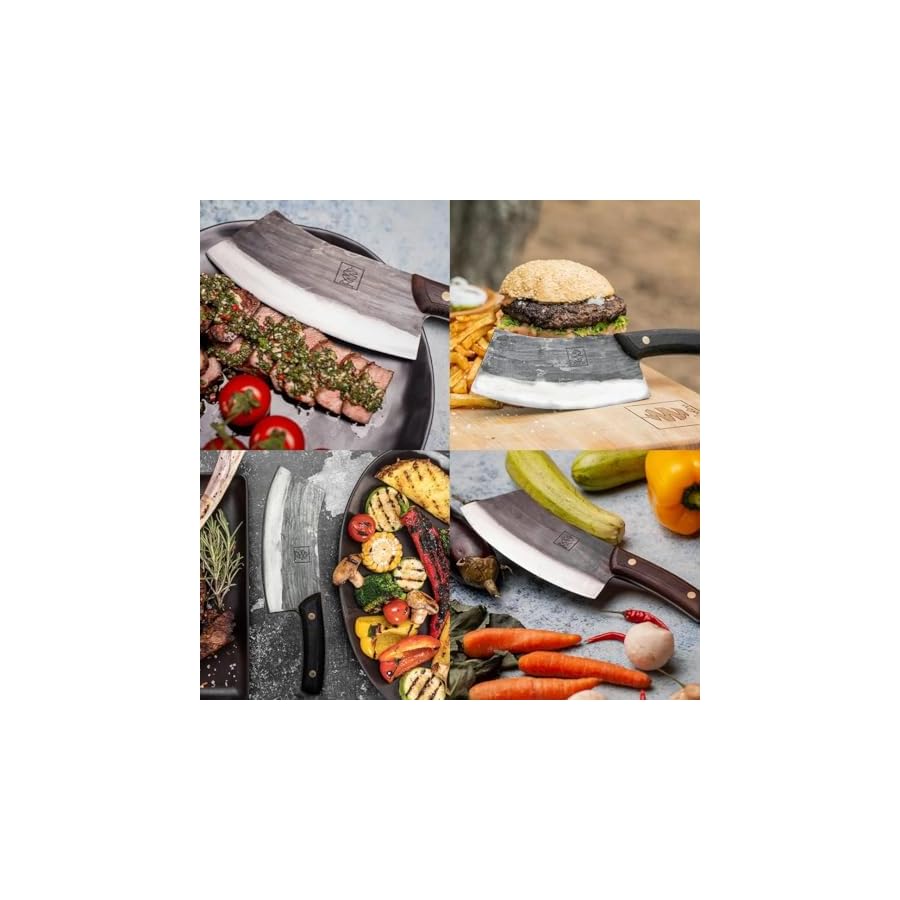 COOLINA-Chefs-Duo-Professional-Kitchen-Knife-Set--Hand-Forged-Tungsten-XL-Altomino-Chefs-Knives-High-Carbon-Steel-Perfect-for-Precision-Chopping-Slicing-and-Dicing COOLINA Chef's Duo Professional Kitchen Knife Set – Hand-Forged Tungsten XL & Altomino Chef's Knives, High Carbon Steel, Perfect for Precision Chopping, Slicing, and Dicing