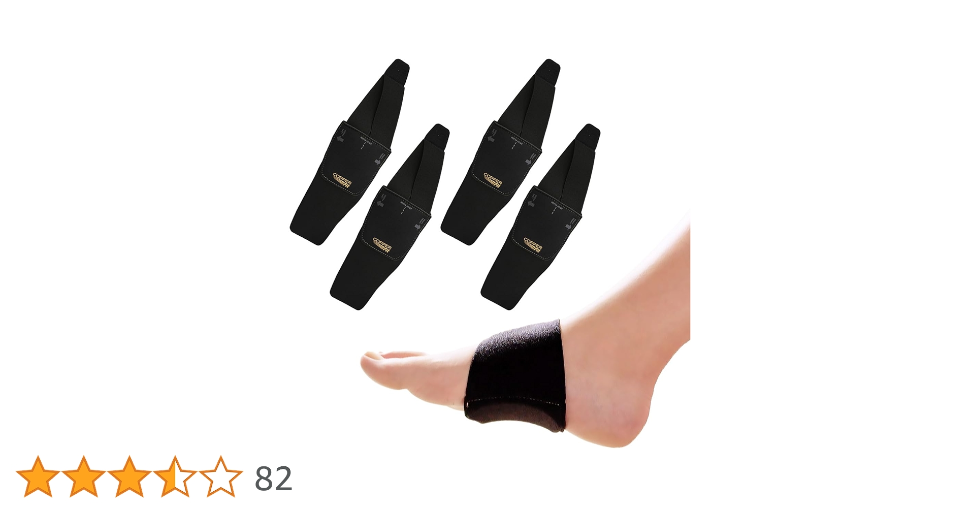 Amazon | コッパーフィット ウォークフリー 2足4枚セット 土踏まず