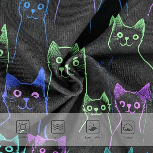 Wusikd Black Cat Girls' Underwear Cotton Galaxy Girls Briefs Soft Toddler Underwear 2T3