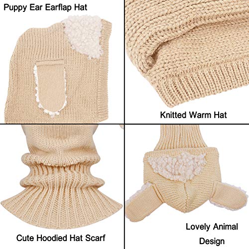 Bienvenu Baby Girls Boys Winter Hat Scarf Earflap Hoodie Scarves Skull Caps4