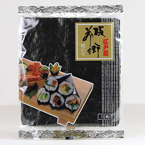 Yamagataya Sushi Nori Algas marinas cultivadas japonesas, 10 hojas (grado B) 25g