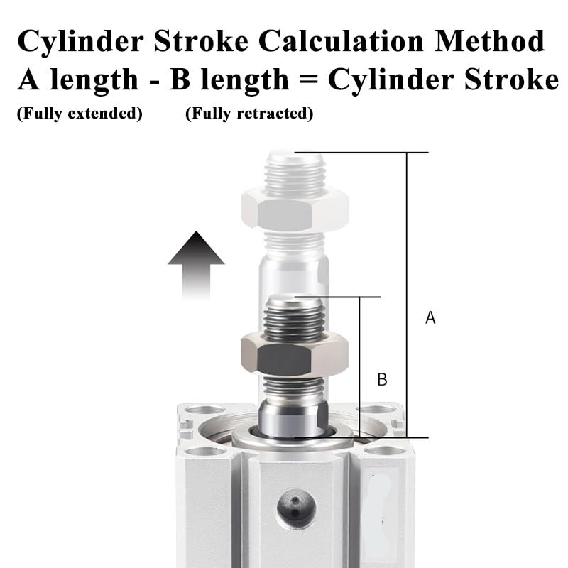 Cylindre pneumatique ACQ32 piston compact double effet filetage externe - 6