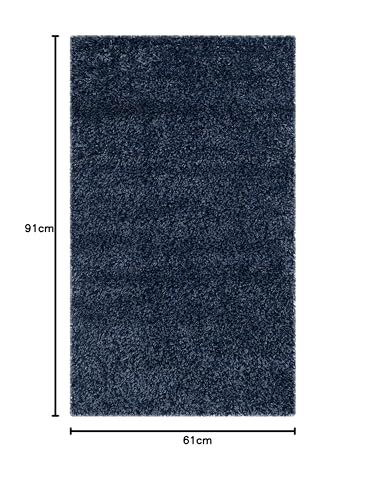 Safavieh California Shag Collection Shaggy Rug for Living Room Dining Room Bedroom High Pile Navy 24 x 36 Inch - Image 3