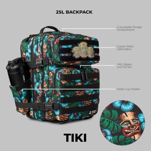 Image of WOLFpak 25L Athletic Gym Backpack - Durable 1000D Waterproof Oxford Material with MOLLE Webbing, Laptop Pocket