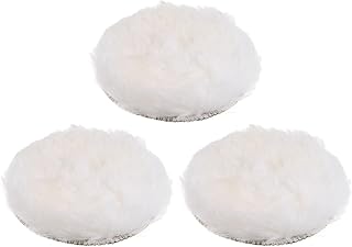 3pcs Wool Buffing Pads, 5 inch Wool Polishing Pad Soft Buffing Pads Polishing Wheel with Hook and Loop Polishing, Buffing and Cutting for Car, Furniture