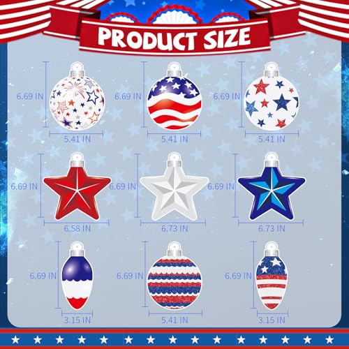 Image of 48 PCS 4th of July Hangings Swirl Decorations, Independence Day Patriotic Party Supplies, No DIY Ceiling Streamers Decor for Holiday Birthday Wedding Veteran Day Tree Red White Blue Decorations