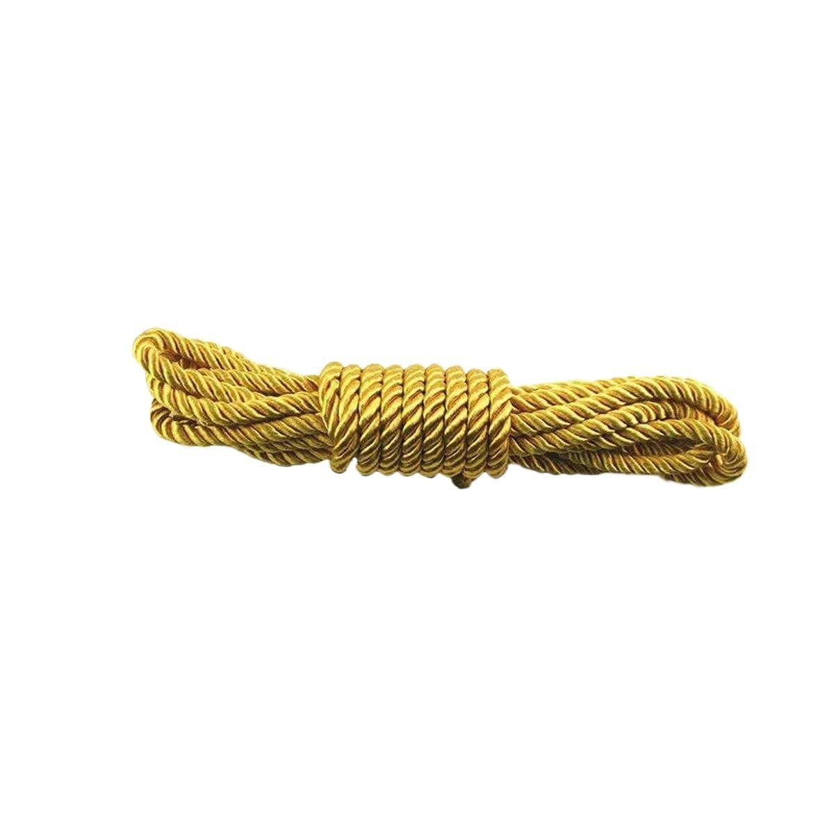 Macrame Rope Twisted String,Diameter:5mm Cord DIY Bracelet Wax Thread Length:5m(7 Gold)