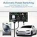 Smart EV Charging Integration: Sekelo Automatic Power Switch for Dryer & EV, NEMA 14-30P to 14-30R & 14-50R, 240V, 24A 5.76kW Max Power Splitter, Fast Charging, Real-time Display