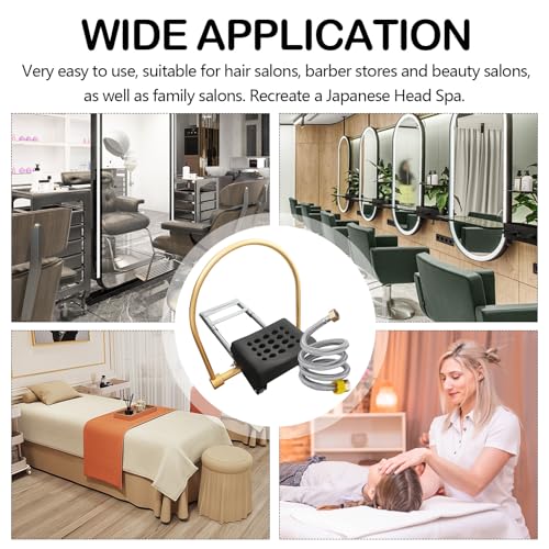 Head Spa Wasserzirkulationsständer, Kopf Spa Shampoo Becken Wasserzirkulation Kit Shampoo Spülstuhl Bett Beweglicher Kopf Massagegerät 360° Verstellbare Head Spa Zubehör Haarbehandlungen