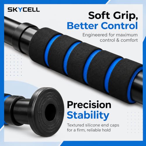 Image of SKYCELL Heavy Duty Door & Wall Mounted Pull Up Bar for Home Workout - Multi-Grip Pull-Up Bar (EasyFit Alternative)