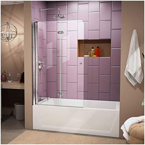 DreamLine shdr-3636580 ez-fold 58 cm de alto x 36 cm de ancho sin marco Pivot para mampara de ducha w,