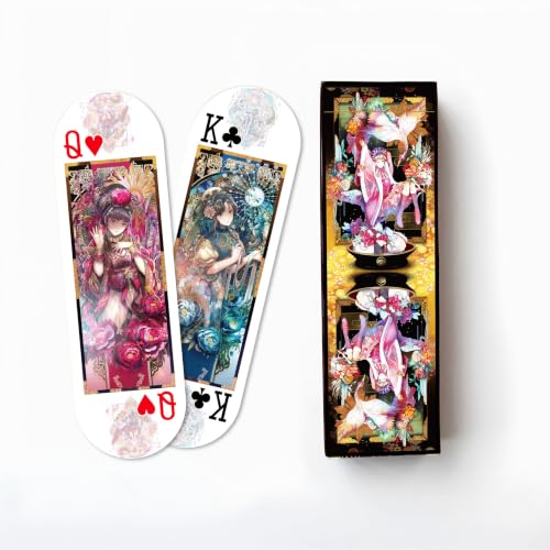 Creative Long Strip Playing Cards, 54 Ultra HD Exquisite Illustrations, Blue Core Paper Material, Creative Design for Easy Gripping and Portable to Carry.