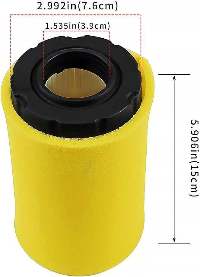 Compatible avec le filtre à air 2-PACK 793569 793685 pour tracteur à gazon John Dee LA125 D120 GY21055 MIU11511 BS moteur 20-21HP