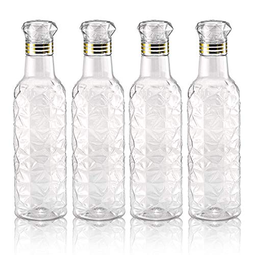 Image of Fridge Water Bottle Set for Office, Sports, School, Travelling, Gym, Yoga - BPA and Leak Free & Unbreakable Bottle Multi Color(Crystal)