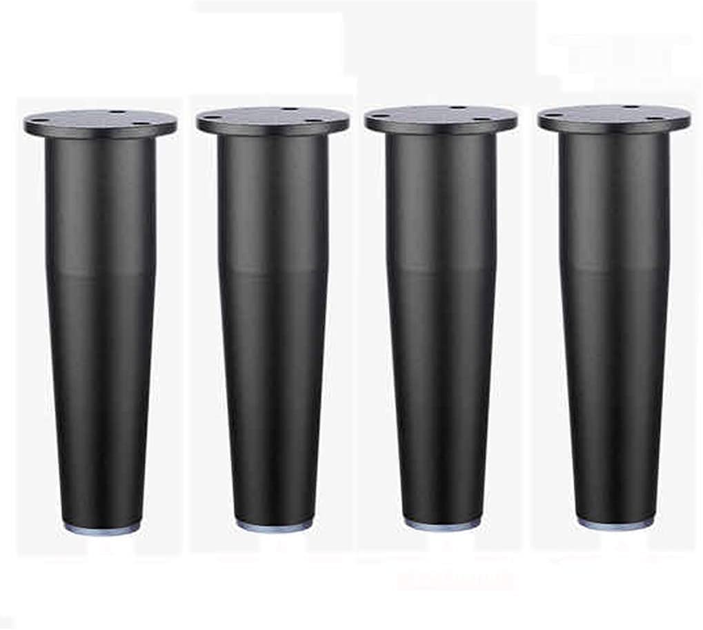 Gambe per mobili in metallo, Gambe for mobili regolabili lega di alluminio, 4 pezzi, multicolore(Black,100mm)
