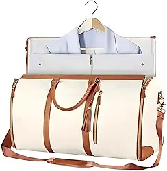 Bolsa Mala de Viagem Amidila Conversível 2 em 1 Para Transporte de Roupas Multifuncional Impermeável Cor (Bege)