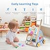 BugyKido Andador Bebes, Multifunción Andador de Madera 8 en 1, Adecuado para niños pequeños de 3 a 12 meses en adelante, con Ruedas y Bloques de Construcción para Educación Temprana, Regalo Adecuado #4