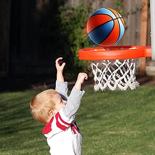 Bedwina Mini Basketballs With Pump - (7 Inch, Size 3) Pack Of 4 -Assorted Color Basketball Set For Indoor, Outdoor, Pool Parties, Small Hoops Basketball Game Party Favors For Kids #TOP5