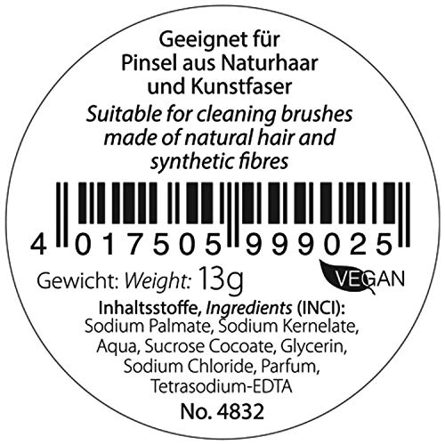 da Vinci MAKEUP BRUSH CLEANER / travel size / 13g / vegan / made in germany, Brush soap 4832, 13 g (Pack of 1) - Image 4