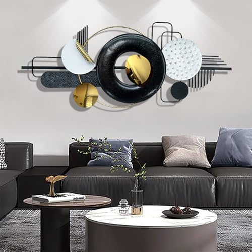 Ironelle Abstract Metal Wall Art Modern Metal Wall Sculptures Large 59" x 25" 3D Textured Black Wall Decor for Living Room Bedroom Office Kitchen Hallway Dining Room Wall Hanging Decor - Image 8