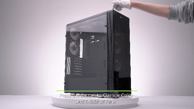 MUSETEX ATX PC-behuizing, 6 PWM ARGB-ventilatoren vooraf geïnstalleerd, 360 mm RAD-ondersteuning, Type-C Gaming Mid-Tower, 270° volledig zicht gehard glas, puur wit