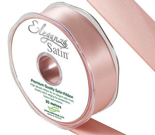 Eleganza Premium Quality Satin Ribbon, Rose Gold, 11 x 11 x 3 cm