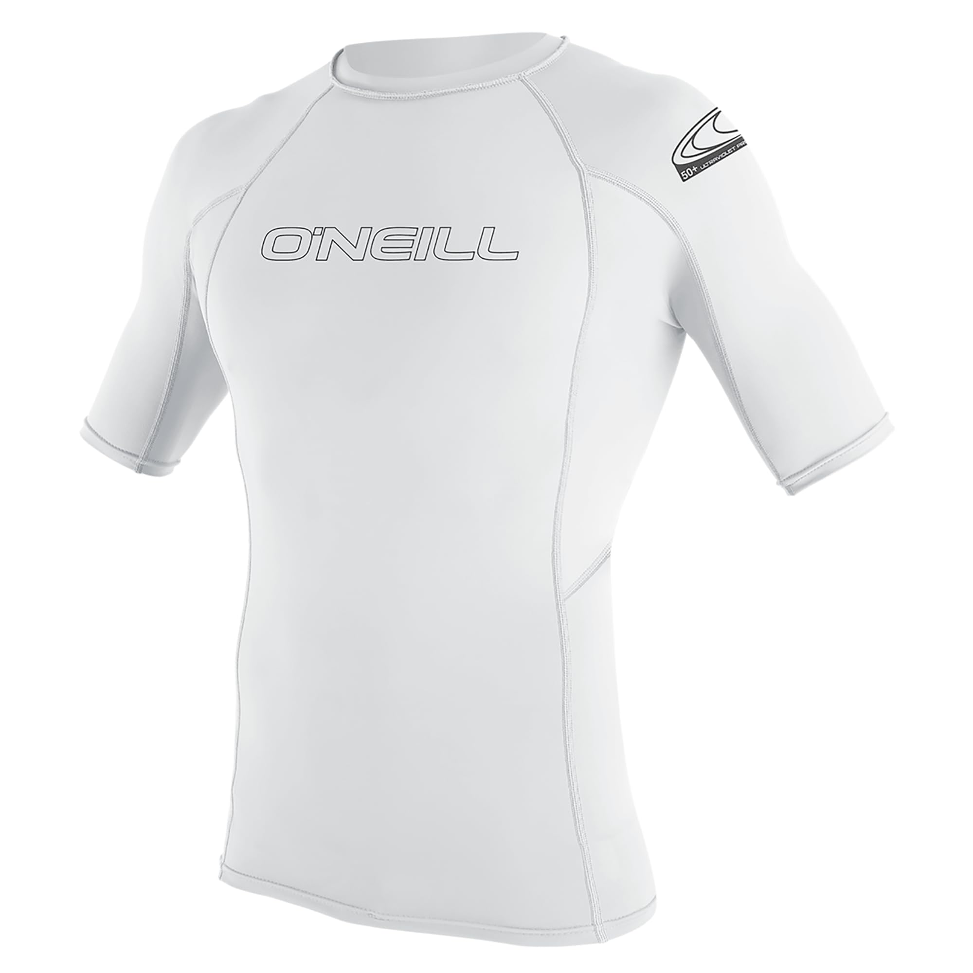 O'Neill Wetsuits Men's Basic Skins Short Sleeve Rash Guard, White, XL โ image 1