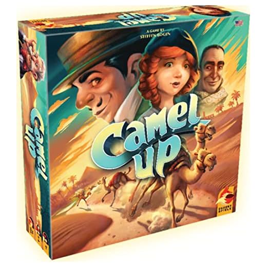 Plan B Games, Camel Up: 2nd Edition, Board Game, Ages 8+, 3-8 Players, 30-45 Minute Playing Time