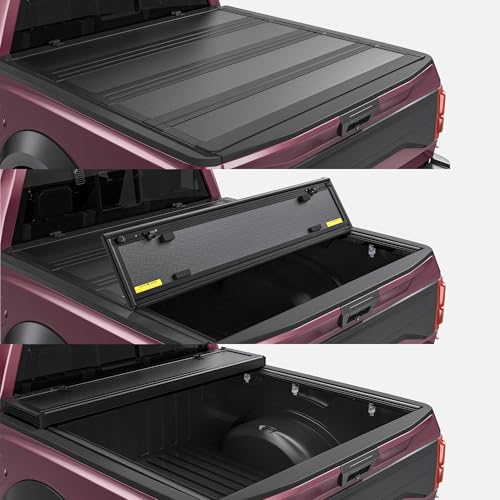 Image of OEDRO Hard Quad-Fold Low-Profile Tonneau Cover Fit for Ford F-150 F150 2015-2026, Fit for F-150 Lightning 2022-2026, with 5.5ft Bed