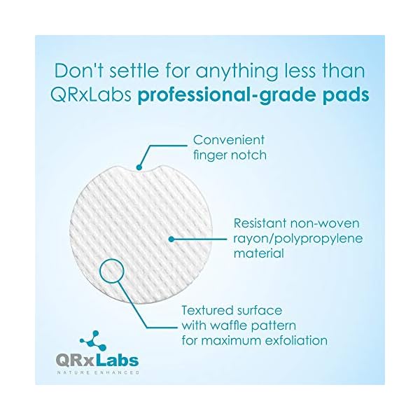 Glycolic-Acid-20-Resurfacing-Pads-for-Face-Body-with-Vitamins-B5-C-E-Green-Tea-Calendula-Allantoin-Exfoliates-Surface-Skin-and-Reduces-Fine-Lines-and-Wrinkles-Peel-Pads QRxLabs Glycolic Acid 20% Resurfacing Pads for Face & Body with Vitamins B5, C & E, Green Tea, Calendula, Allantoin - Exfoliates Surface Skin and Reduces Fine Lines and Wrinkles - Peel Pads