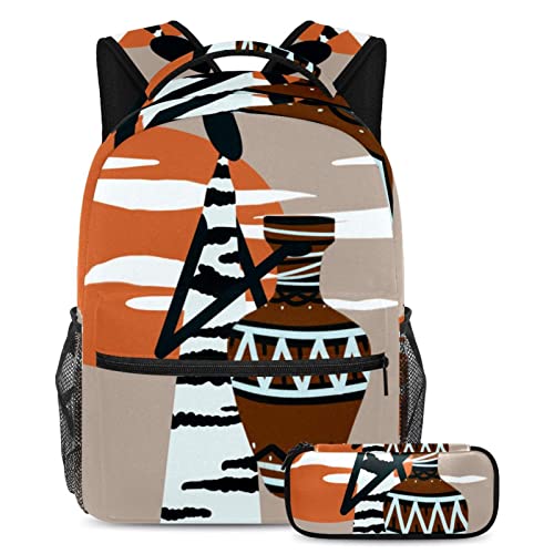 Sac à dos de voyage anti-goutte avec porte-bouteille et trousse pour école