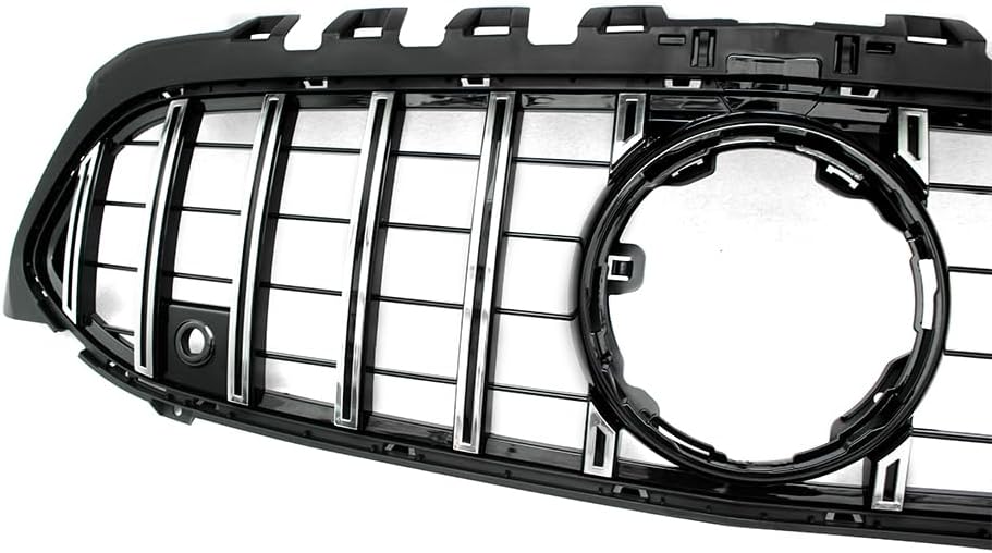 Front GT R Style Grille Grill For Mercedes A-Class W177 A200 A250 A35 AMG 2019-2022 (Silver)