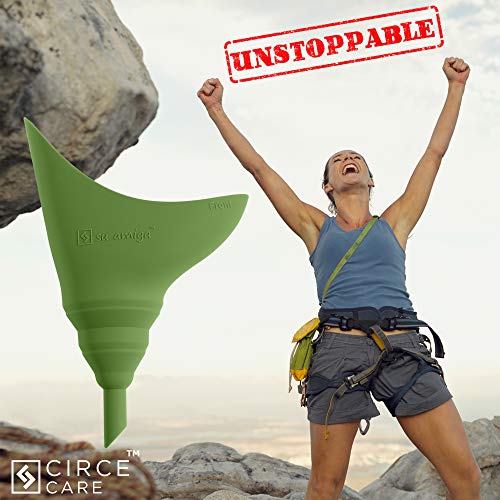CIRCE CARE 1st Generation SuAmiga Collapsible Female Urination Device (Uniform Soft); Women Pee Funnel with Drawstring Bag;Portable Reusable Female Urinal for Women to Pee Standing Up (Size- Petite)